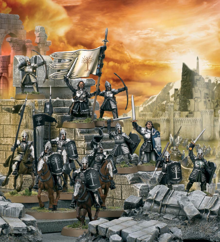 Boromir and Minas Tirith troops Middle Earth Strategy Battle Game Games Workshop